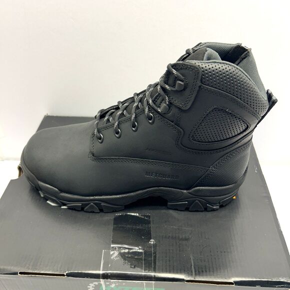 Men's 6" Metguard Zip EH Comp Toe Black Lace/Zip Heavy Duty Work Boot SZ 10W - Picture 1 of 9